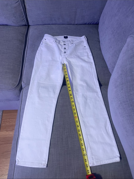 J. Crew Denim - J. Crew White Straight-Leg Button-Fly Jeans